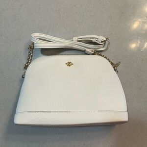 NWOT Nanette Lepore White Crossbody Bag with Gold Hardware